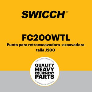 Punta para retroexcavadora -excavadora talla J200
