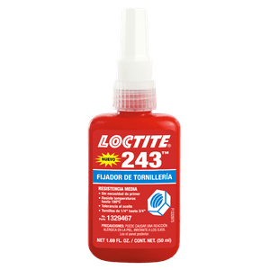 243tm Fijador de Roscas, Resistencia Media Removible Botella 50 ml