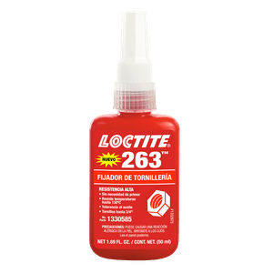 263TM Fijador de Roscas, Resistencia AltaPermanente Botella 50 ml