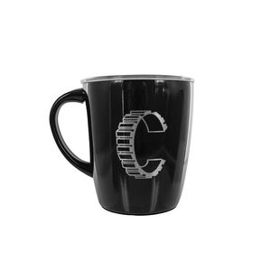 Taza Inoxidable "Engrane" de 13 oz color Negro