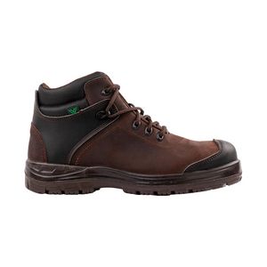 Calzado de seguridad industrial modelo Omega chocolate Talla 26 corte Encerado / Cuero de ganado vacuno