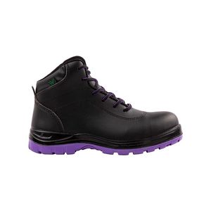 Calzado de seguridad industrial modelo Plexus lila Talla 30 corte Plexofibra acabado liso, conjunto de fibras de alto desempeño.