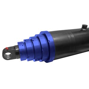 Cilindro hidráulico telescópico de 5 secciones marca FCR® capacidad 24 m³
